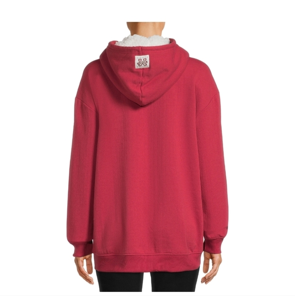 Mickey Mouse Women's Faux Sherpa Knit Hoodie Top - Picture 4 of 7